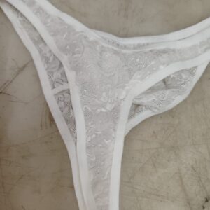 White Colour Net Thong Panty For Women Size 28