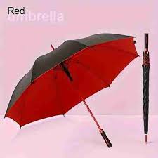 Black And Red Color Umbrella With Cover