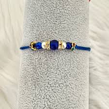 Designer Rakhi Blue Color