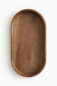 Wooden Tray Decorative Tray With Raised Edge Serving Tray Wood Oval Wooden Board Kitchen