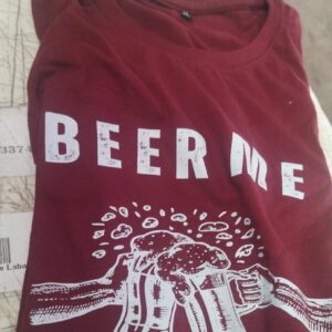 Maroon Colour Printed T Shirt Size Xl For Men