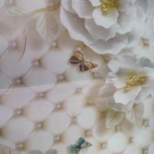 White Color Printed Fridge Mat Set Of 6