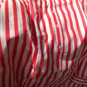 Mens Striped Shirt White Pink Size 4Xl