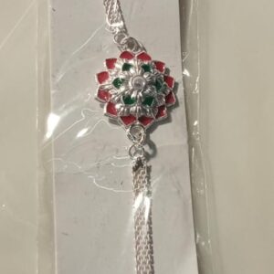 Artificial Rakhi For Brother Silver 1 Piece