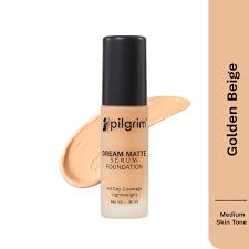 Pilgrim Dream Matte Serum Foundation 215 Golden Beige All Day Coverage Lightweight 30Ml