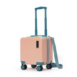 Mokobara The Moko Blocks Unbreakable Polycarbonate Extra Light Weight Kids Luggage Hard Trolley Suitcase For Kids 38 Cms 38 Years Cotton Candy Ean Number 8904444503399