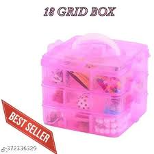 3 Layer 18 Grids Storage Plastic Boxes Medicine Jewelry Bead