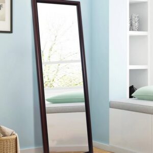 Brown Polished Wall Mounted Full Length Glass Mirror For Home Size 4X1Point5 Feet