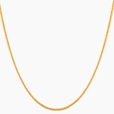 Golden Colour Plain Chains For Women