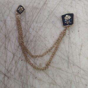 Aluminium Polished Black Golden Party Wear Coat Brooch