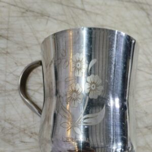 Stainless Steel Cups With Floral Design