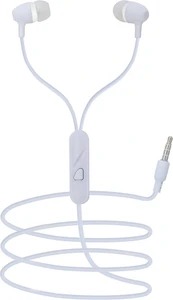 Earphone With Mic Wired Headset Color White