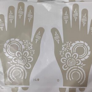 Komstec Flower Bracelet Lines Palm Mehndi Design Front Back Hand Pack Of 4