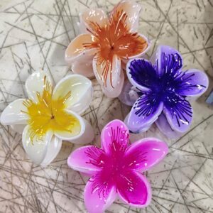 Freebies Korean Style Medium Hair Claw Clips Hair Accessories Set Of 4 Hair Claw Multicolor