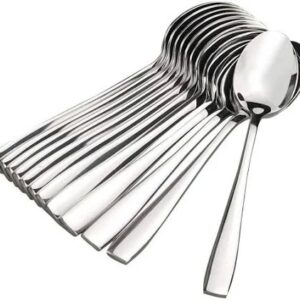 Stainless Steel Dining Dinner Spoons Tablespoon Set Of 12