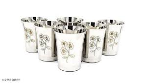 Stainless Steel Water Glass Pack Of 6