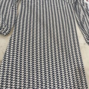 Based Women Kurta White Black Colour Size M