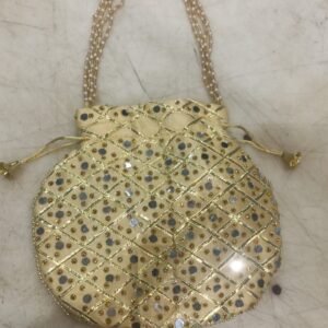 Women Hand Bag Golden Colour