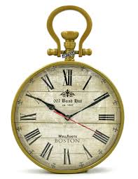 Wall Roots Boston Vintage Style Pattern Roman Dial Wall Clock Home Decor Boston