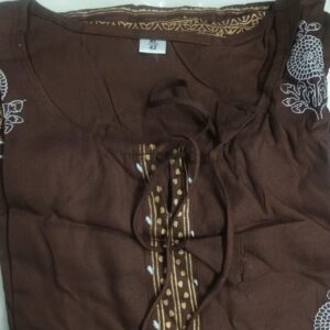 Women Brown Color Kurta Size Xl