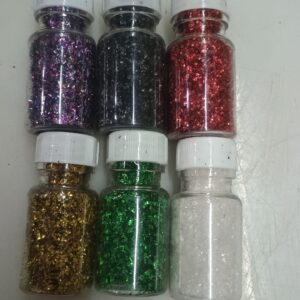 Multicolored Sparkle Glitter Powder School Projects Pack Of 6 16Gm Weight Each