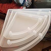 Clibo Abs Plastic Unbreakable Bathroom Corner Set 3 Pieces Wall Corner Shelf Set