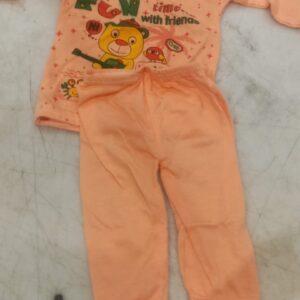 Kids Cloth Set Peach Colour Size 6 To 12 Month