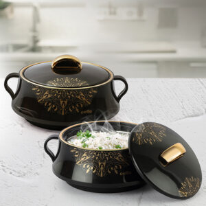 Plastic Insulated Casserole Cello Thermoware Black Ipcs