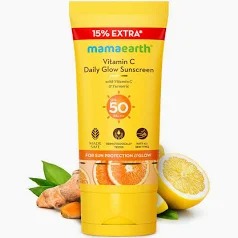 Mamaearth Vitamin C Daily Glow Sunscreen Vit C Turmeric 50 Gm
