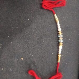 Red Color Bother Rakhi With Stone