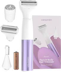 Caresmith Bloom 4 In 1 Face Body Hair Trimmer Women 3 Heads Bikini Shaver Face Eyebrow