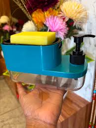 3 In 1 Hand Wash Liquid Soap Dispenser Pump Sponge 1L Liquid Dispenser Multi Color