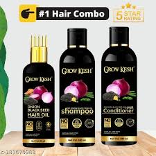 Rowkesh Hair Comb Applicator Red Onion Shampoo Conditioner Onion Hair Oil 60Ml Onion Shampoo 100Ml Onion Conditioner 100Ml