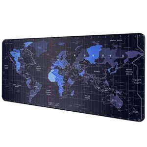 Portable Large Extended Mouse Pad With World Map Design Non Slip Base Mousepad