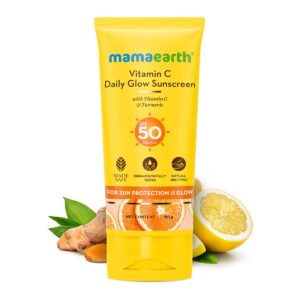 Mamaearth Daily Glow Sunscreen With Vitamin C And Turmeric 50G