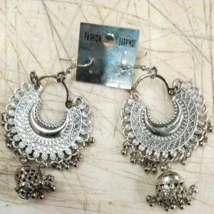 Women Silver Printed Colour Fancy Earrings