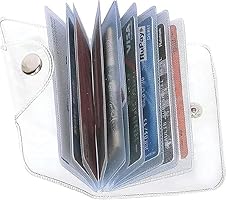 Pack Of 2 Transparent Atm Visiting Business Credit Card Holder Wallet Men Womens