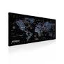 Striff Extended Size 800Mm X 300Mm X 2Mm Base Computer Laptop Keyboard Mouse Pad Office Home World Map