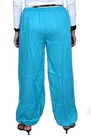 Women Rayon Balloon Pants Balloon Trouser Free Size Colour Blue