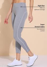 Women Pack Of 1 Tights Yoga Wear Gym Wear Sportswear Colour Grey Size L