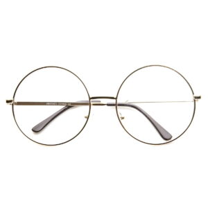 Sunglasses Stylish Oversized Metal Frame Clear Lens