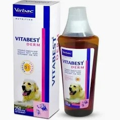 Virbac Vitabest Derm Oral Supplement For Dogs And Cats 250Ml