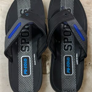 Slippers For Mens Black And Blue Color Size 7