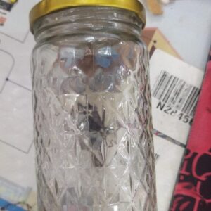 Designer Glass Jar With Lid 250 G