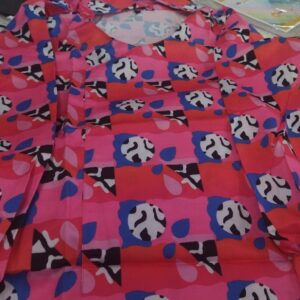 Pink Color Printed Women Top Size 2 Xl