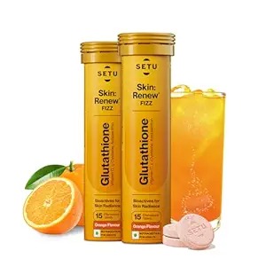 Setu Skin Renew Glutathione Tablets For Glowing Skin Orange Flavour 30 Tablets Pack Of 2