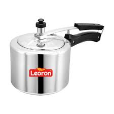 Leoron Aluminium Inner Lid Pressure Cooker 3 Litres Silver Without Whistle