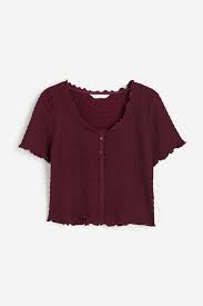 H And M Top Maroon Color Size Xl