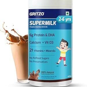 Gritzo Supermilk Overall Growth 26Y 6G Protein Powder Double Chocolate 400G
