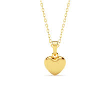 Girl Golden Color Heart Neck Chain